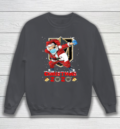 Vegas Golden Knights Funny Santa Claus Dabbing Christmas 2020 NHL Sweatshirt 4