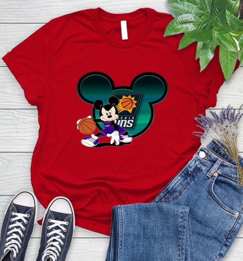 NBA Phoenix Suns Mickey Mouse Disney Basketball Women's T-Shirt 9