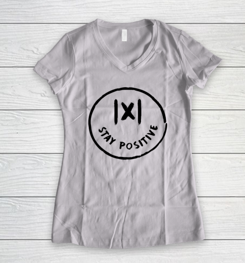 Math Positive X Funny Math Women's V-Neck T-Shirt