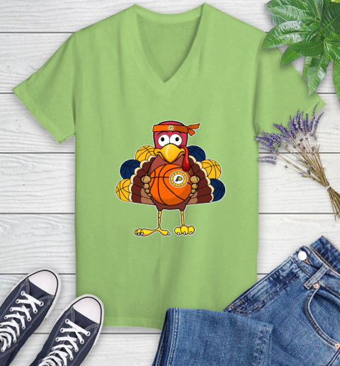 Indiana Pacers Turkey thanksgiving day Women's V-Neck T-Shirt 11