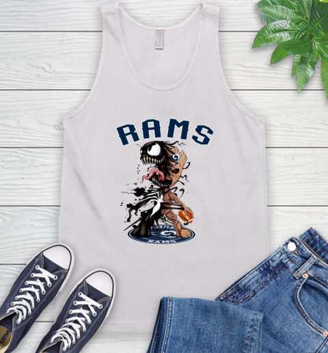 NFL Los Angeles Rams Football Venom Groot Guardians Of The Galaxy Tank Top