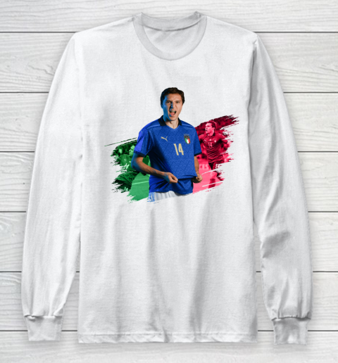 Italy Euro Champions 2020 14 Francesco Chiesa  Italian football star Long Sleeve T-Shirt