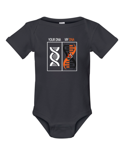 My DNA Is The Cincinnati Bengals Football NFL Infant Baby Rib Bodysuit