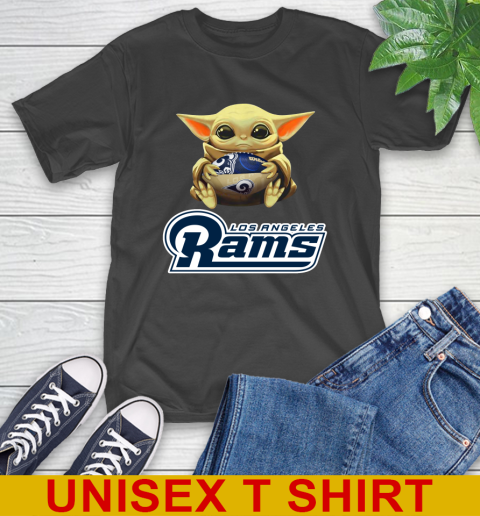 NFL Football Los Angeles Rams Baby Yoda Star Wars Shirt T-Shirt 2