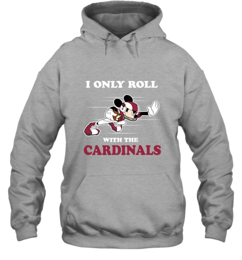 NFL Mickey Mouse I Only Roll With Arizona Cardinals Youth T-Shirt 