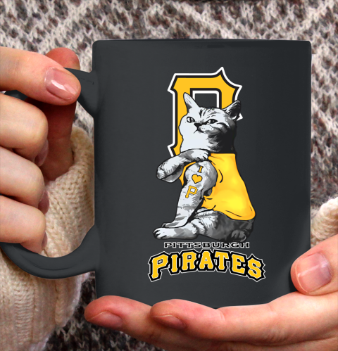 MLB Baseball My Cat Loves Pittsburgh Pirates Ceramic Mug 11oz 2