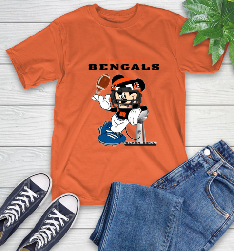 NFL Cincinnati Bengals Mickey Mouse Disney Super Bowl Football T Shirt T-Shirt 5
