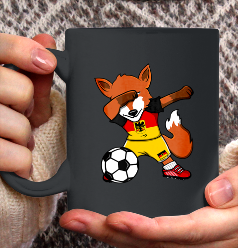 Dabbing Fox Germany Soccer Fans Jersey German Football Lover Ceramic Mug 11oz