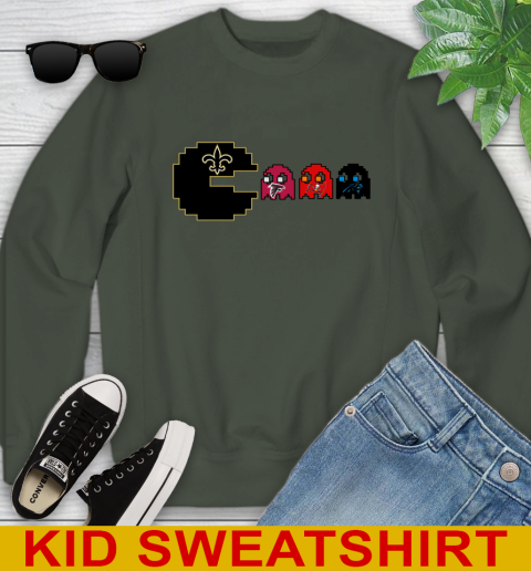 New Orleans Saints NFL Football Pac Man Champion Youth Sweatshirt 9