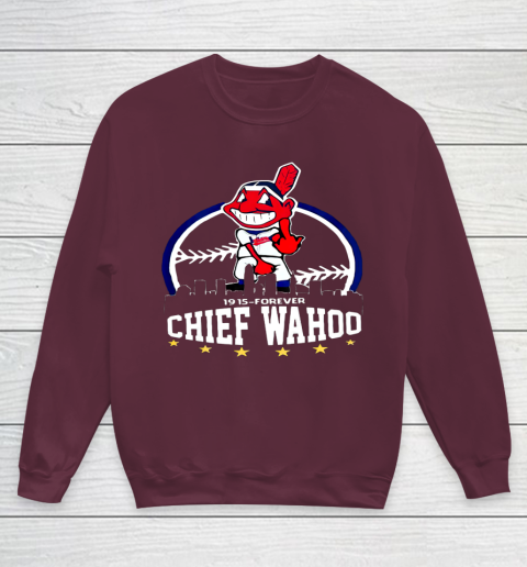 Chief Wahoo distressed Cleveland Youth Sweatshirt 4