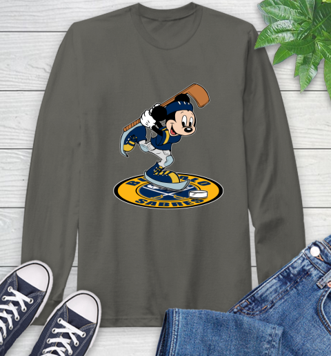 NHL Hockey Buffalo Sabres Cheerful Mickey Disney Shirt Long Sleeve T-Shirt 9