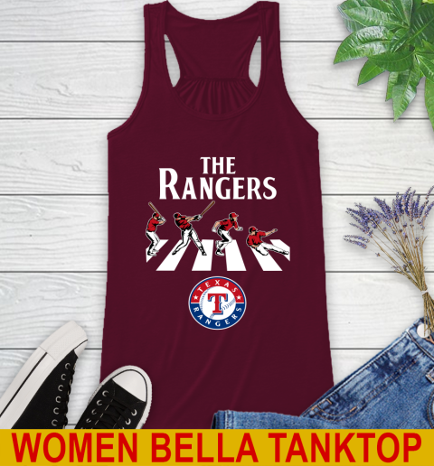 MLB Baseball Texas Rangers The Beatles Rock Band Shirt Racerback Tank 2