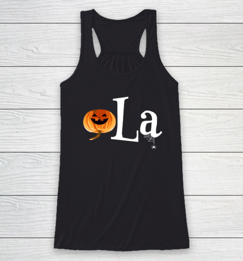 Comma La Funny Kamala Harris Halloween Pumpkin Racerback Tank