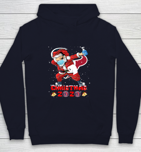 Houston Texans Funny Santa Claus Dabbing Christmas 2020 NFL Youth Hoodie 2
