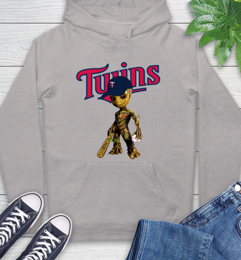 MLB Minnesota Twins Groot Guardians Of The Galaxy Baseball Hoodie 12