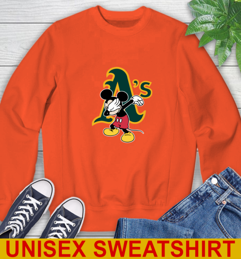 Oakland Athletics MLB Baseball Dabbing Mickey Disney Sports Sweatshirt 4