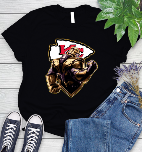 NFL Thanos Avengers Endgame Football Sports Kansas City Chiefs Women's T-Shirt 2