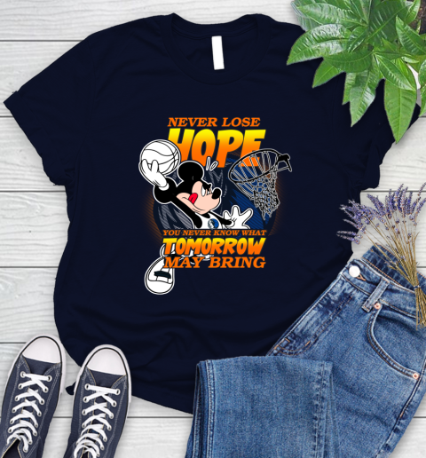 Dallas Mavericks NBA Basketball Mickey Disney Never Lose Hope Women's T-Shirt 2