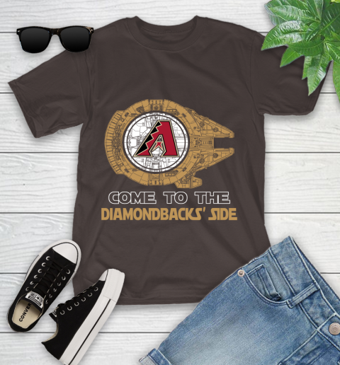 MLB Come To The Arizona Diamondbacks Side Star Wars Baseball Sports Youth T-Shirt 7
