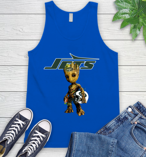 New York Jets NFL Football Groot Marvel Guardians Of The Galaxy Tank Top 5