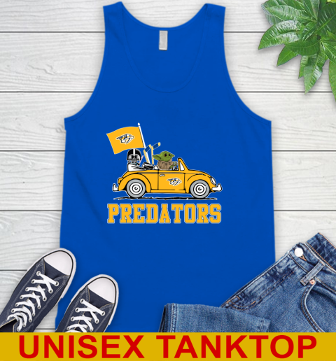 NHL Hockey Nashville Predators Darth Vader Baby Yoda Driving Star Wars Shirt Tank Top 5