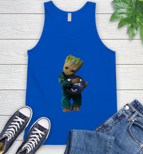 NBA Groot Guardians Of The Galaxy Basketball Sports Charlotte Hornets Tank Top 5