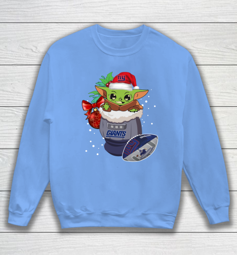 New York Giants Christmas Baby Yoda Star Wars Funny Happy NFL Sweatshirt 9