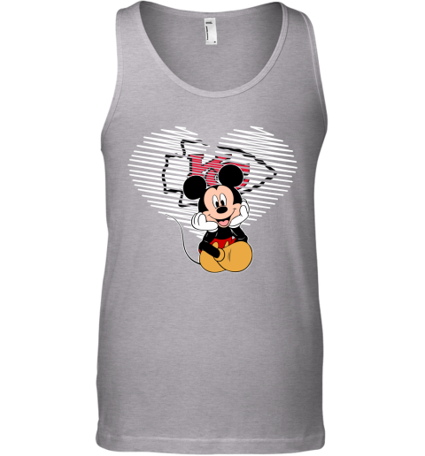 NFL Kansas City Chiefs The Heart Mickey Mouse Disney Football T Shirt kEjIUxxYN7z unisex tank 17 95 151514 front sport grey