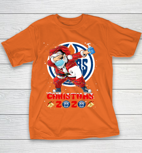 Edmonton Oilers Funny Santa Claus Dabbing Christmas 2020 NHL Youth T-Shirt 4