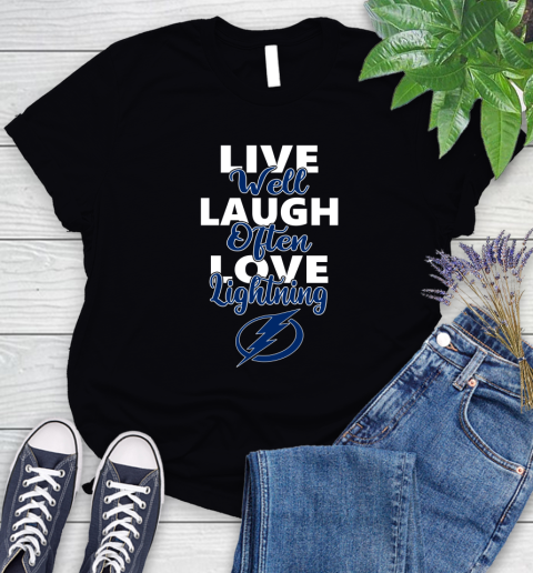 NHL Hockey Tampa Bay Lightning Live Well Laugh Often Love Shirt Women's T-Shirt