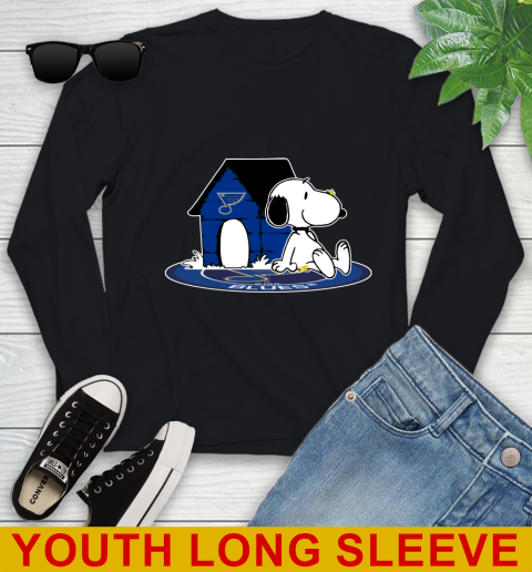NHL Hockey St.Louis Blues Snoopy The Peanuts Movie Shirt Youth Long Sleeve 2