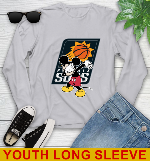Phoenix Suns NBA Basketball Dabbing Mickey Disney Sports Youth Long Sleeve 6