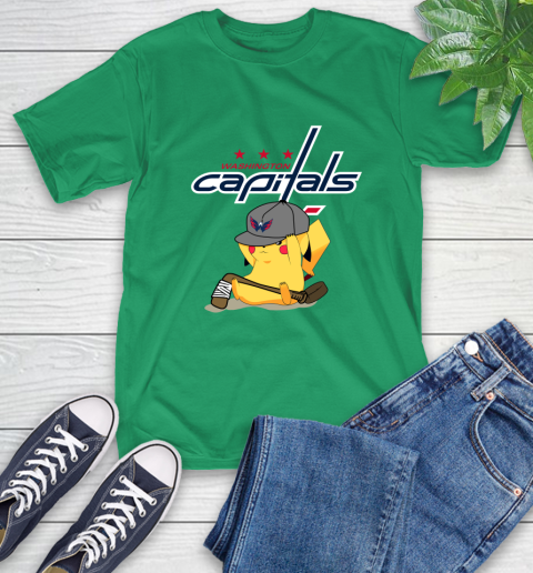 NHL Pikachu Hockey Sports Washington Capitals T-Shirt 7