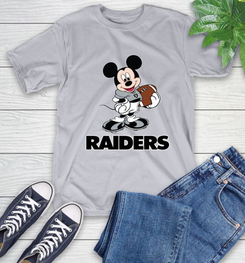 NFL Football Oakland Raiders Cheerful Mickey Mouse Shirt T-Shirt 6