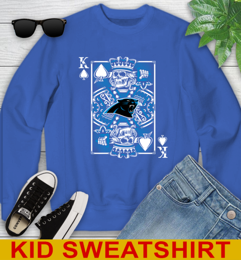 Carolina Panthers NFL Football The King Of Spades Death Cards Shirt Youth Sweatshirt 6