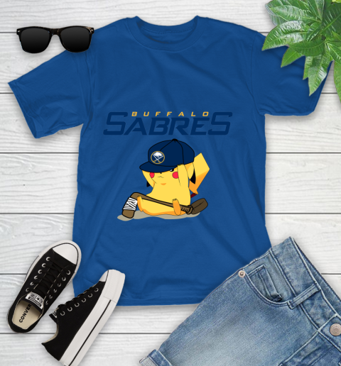 NHL Pikachu Hockey Sports Buffalo Sabres Youth T-Shirt 9