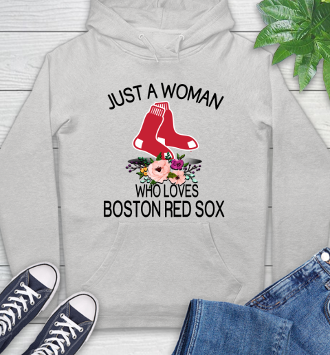 MLB Just A Woman Who Loves Boston Red Sox Baseball Sports Hoodie