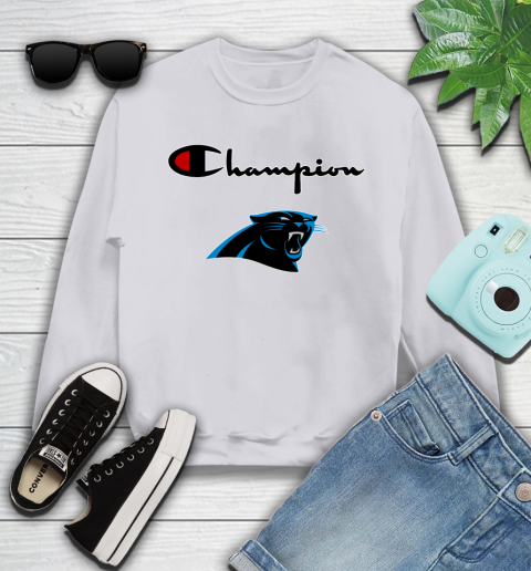 NFL Football Carolina Panthers Champion Shirt Youth Sweatshirt 2