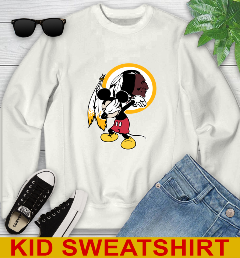 Washington Redskins NFL Football Dabbing Mickey Disney Sports Youth Sweatshirt