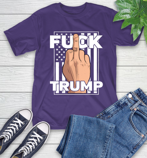 Fuck Trump Middle Finger Anti Republican T Shirt 5