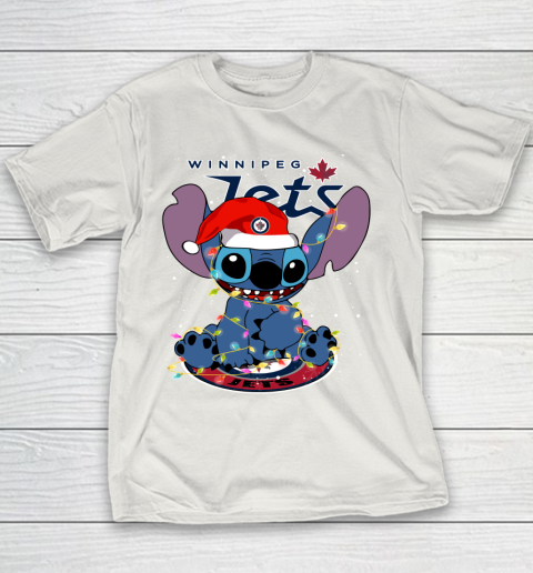 Winnipeg Jets NHL Hockey noel stitch Christmas Youth T-Shirt 8