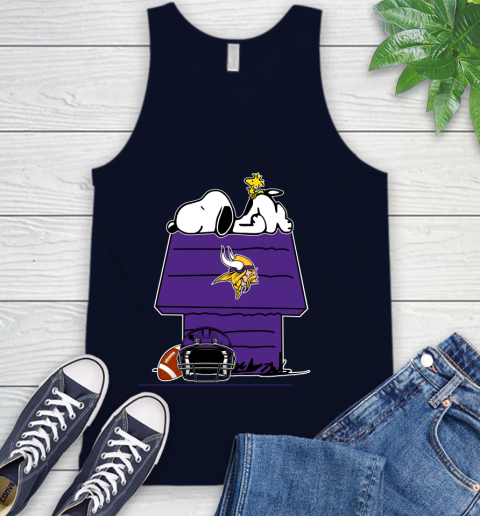 Minnesota Vikings NFL Football Snoopy Woodstock The Peanuts Movie Tank Top 3