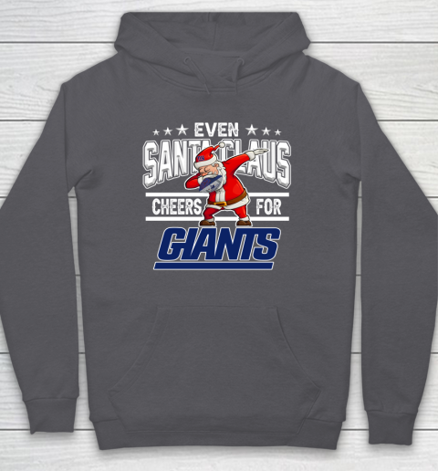 New York Giants Even Santa Claus Cheers For Christmas NFL Hoodie 4