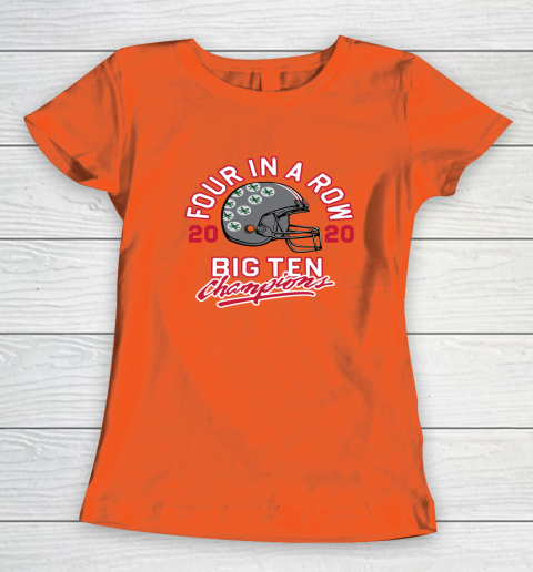 OSU 2020 Big Ten Champions 2020 Four In A Row Women's T-Shirt 3