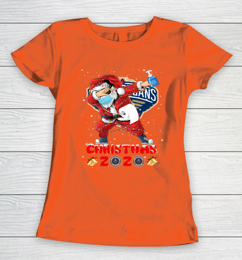 New Orleans Pelicans Funny Santa Claus Dabbing Christmas 2020 NBA Women's T-Shirt 3