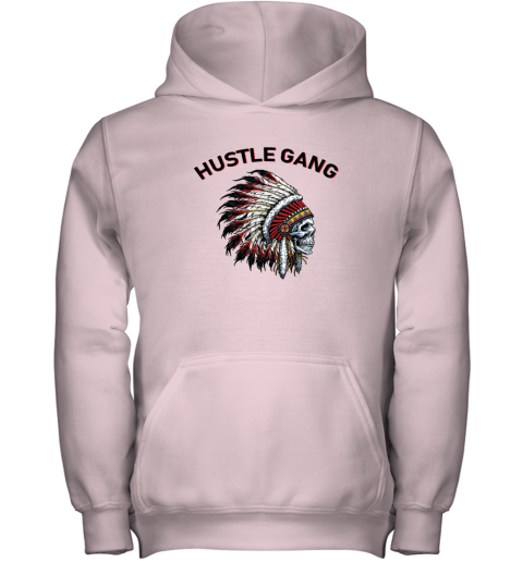Hustle Gang meds hustle gang youth hoodie 43 front light pink