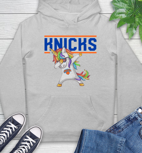 New York Knicks NBA Basketball Funny Unicorn Dabbing Sports Hoodie 6