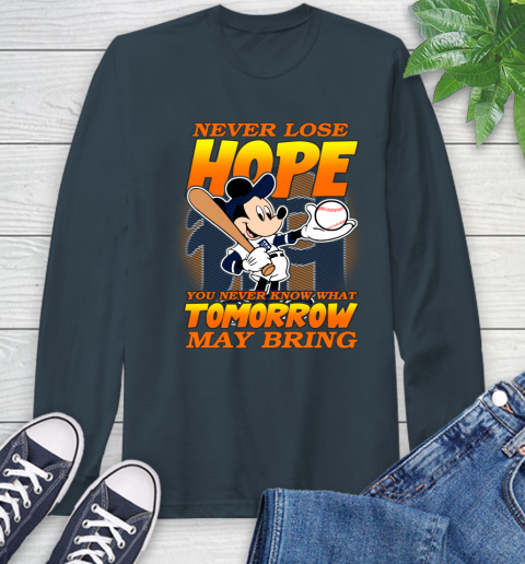 Detroit Tigers MLB Baseball Mickey Disney Never Lose Hope Long Sleeve T-Shirt 9