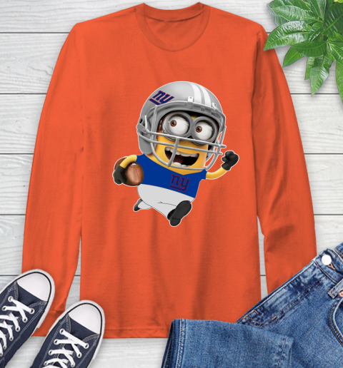 NFL New York Giants Minions Disney Football Sports Long Sleeve T-Shirt 5