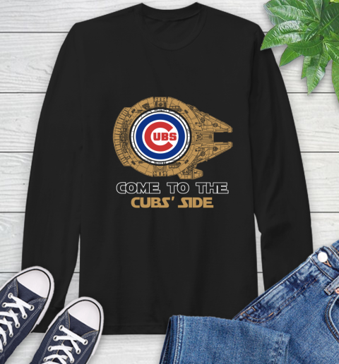 MLB Come To The Chicago Cubs Side Star Wars Baseball Sports Long Sleeve T-Shirt